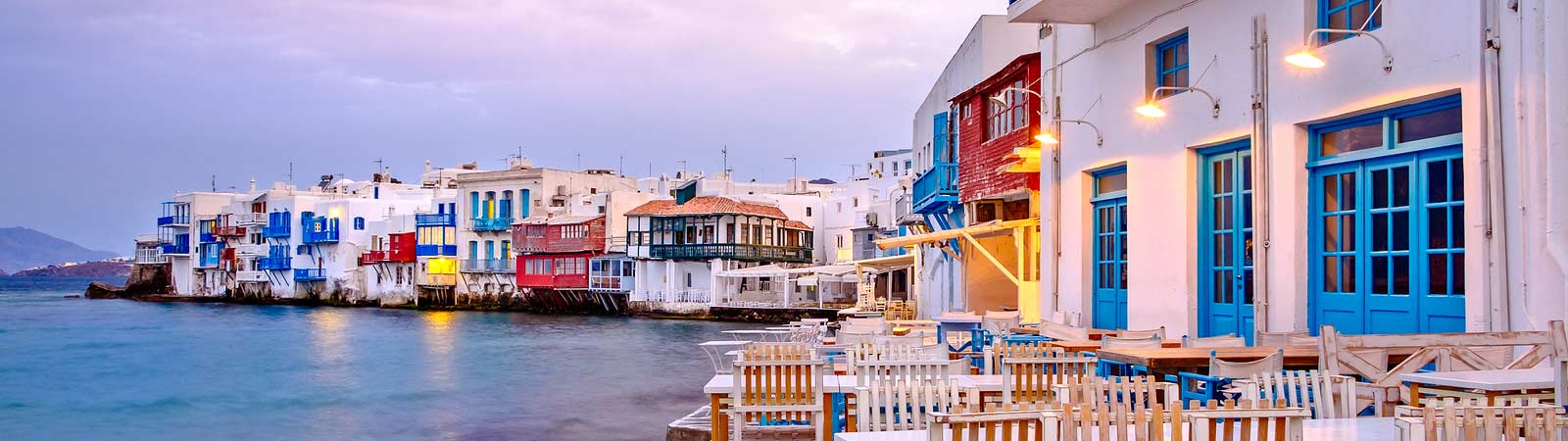 View of the peaceful island of Santorini on an escorted Greek  vacation