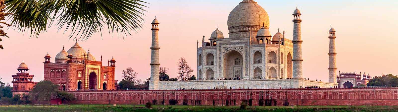 Sunset view of the incredibleTaj Mahal, a UNESCO World Heritage Site, that can be seen on an India tour