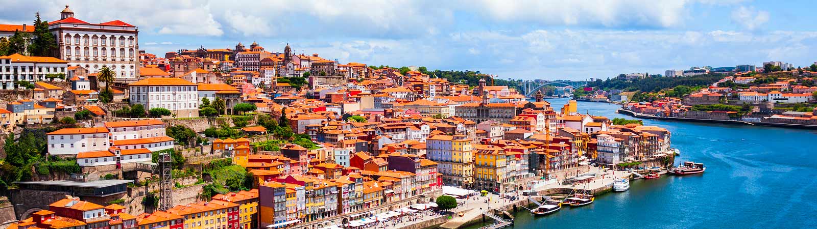 Panoramic view of the Douro river on an escorted Portugal vacation