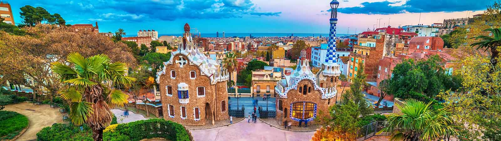 View of Barcelona's famous Park Guel on an escorted Spain vacation